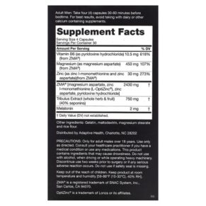 Thực phẩm bổ sung Nugenix ZMA Testosterone Support PM Nighttime Free Testosterone Booster 120 Capsules 855710002215