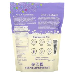 Thực phẩm bổ sung NuNaturals Collagen Peptides 14 oz (397 g) 739223007403
