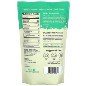 Thực phẩm bổ sung NuNaturals MCT Oil Powder Unflavored 1 lb (454 g) 739223009858