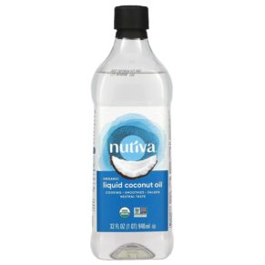 Thực phẩm chức năng Nutiva Organic Liquid Coconut Oil 32 fl oz (946 ml) 692752108860