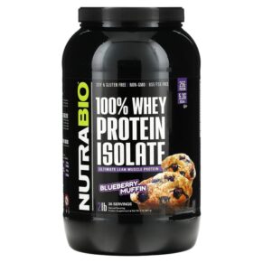 Thực phẩm chức năng Nutrabio Labs 100% Whey Protein Isolate Blueberry Muffin 2 lb (907 g) 649908269814
