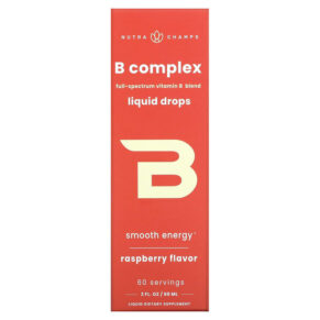 Thực phẩm chức năng NutraChamps B Complex Raspberry 2 fl oz (60 ml) 621983990258