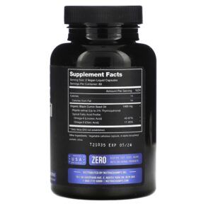 Thực phẩm bổ sung NutraChamps Black Seed Oil 120 Veggie Capsules 621983999824