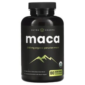 Thực phẩm chức năng NutraChamps Maca 700 mg 180 Organic Capsules 621983999732