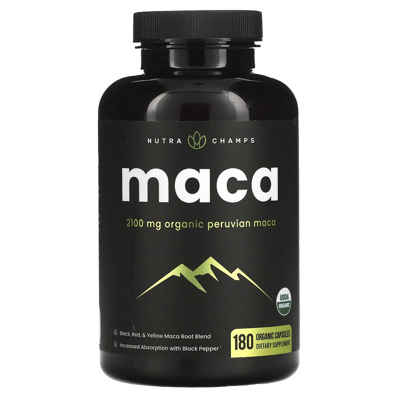 NutraChamps Maca 700 mg 180 Organic Capsules 8 Thực phẩm chức năng NutraChamps Maca 700 mg 180 Organic Capsules 621983999732