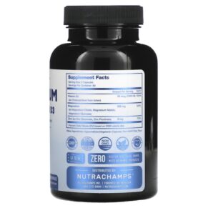 Thực phẩm bổ sung NutraChamps Magnesium Zinc & Vitamin D3 120 Veggie Capsules 621983990494