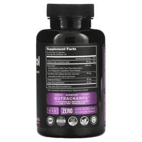 NutraChamps Resveratrol 60 Veggie Capsules 3 Thực phẩm bổ sung NutraChamps Resveratrol 60 Veggie Capsules 621983999503