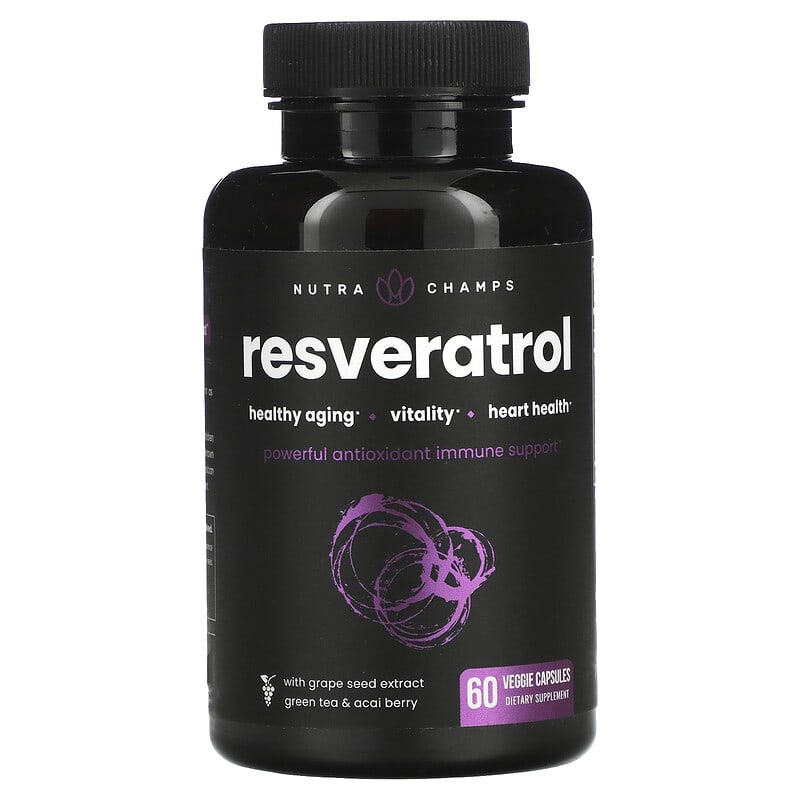 NutraChamps Resveratrol 60 Veggie Capsules 8 Thực phẩm chức năng NutraChamps Resveratrol 60 Veggie Capsules 621983999503