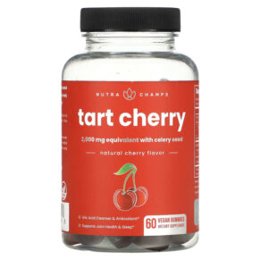 Thực phẩm chức năng NutraChamps Tart Cherry Natural Cherry 60 Vegan Gummies 621983500648