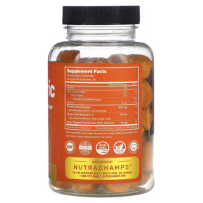 Thực phẩm bổ sung NutraChamps Turmeric Natural Tropical Fruit 60 Vegan Gummies 621983990180