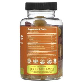 Thực phẩm bổ sung NutraChamps Vitamin C Natural Orange & Cherry 60 Vegan Gummies 621983500402
