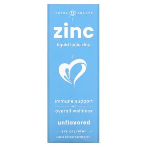 Thực phẩm chức năng NutraChamps Zinc Liquid Ionic Unflavored 4 fl oz (120 ml) 621983990340