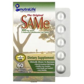 Thực phẩm chức năng NutraLife SAMe (Disulfate Tosylate) 200 mg 60 Enteric Coated Tablets 686149180010
