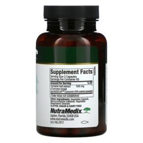 Thực phẩm bổ sung NutraMedix Curcumin From Turmeric Supports Healthy Inflammatory Response 120 Vegetarian Capsules 728650021526