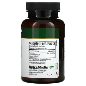 Thực phẩm bổ sung NutraMedix Magnesium Malate 120 Vegetable Capsules 728650053190