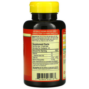 Thực phẩm bổ sung Nutrex Hawaii BioAstin Hawaiian Astaxanthin 4 mg 120 Soft Gels 732894035133