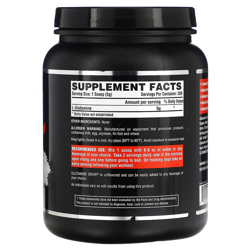 Nutrex Research Glutamine Drive Unflavored 2.2 lbs (1.000 g) 2 Thực phẩm bổ sung Nutrex Research Glutamine Drive Unflavored 2.2 lbs (1.000 g) 853237000974