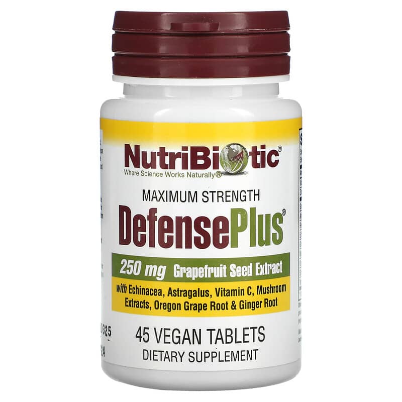 NutriBiotic DefensePlus Maximum Strength 45 Vegan Tablets 8 Thực phẩm chức năng NutriBiotic DefensePlus Maximum Strength 45 Vegan Tablets 728177010140