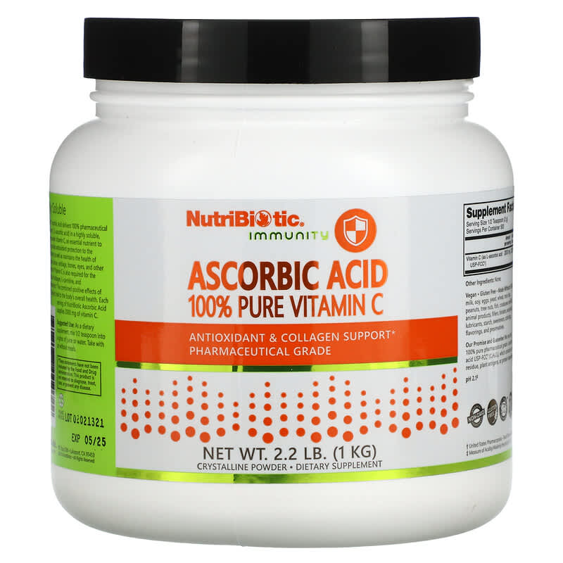 NutriBiotic Immunity Ascorbic Acid 100% Pure Vitamin C Crystalline Powder 2.2 lb (1 kg) 8 Thực phẩm chức năng NutriBiotic Immunity Ascorbic Acid 100% Pure Vitamin C Crystalline Powder 2.2 lb (1 kg) 728177002022