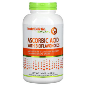 Thực phẩm chức năng NutriBiotic Immunity Ascorbic Acid with Bioflavonoids Crystalline Powder 16 oz (454 g) 728177003012