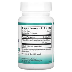 Thực phẩm bổ sung Nutricology Adrenal Cortex Natural Glandular 100 Vegicaps 713947505315