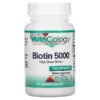 Thực phẩm chức năng Nutricology Biotin 5000 60 Vegetarian Capsules 713947503502