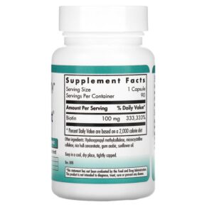 Thực phẩm bổ sung Nutricology Biotin Blast 90 Vegetarian Capsules 713947570900