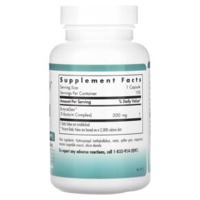 Nutricology ButyrAid 100 Delayed-Release Vegetarian Capsules 3 Thực phẩm bổ sung Nutricology ButyrAid 100 Delayed-Release Vegetarian Capsules 713947502208