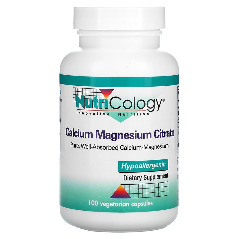 Nutricology Calcium Magnesium Citrate 100 Vegetarian Capsules 8 Thực phẩm chức năng Nutricology Calcium Magnesium Citrate 100 Vegetarian Capsules 713947519800