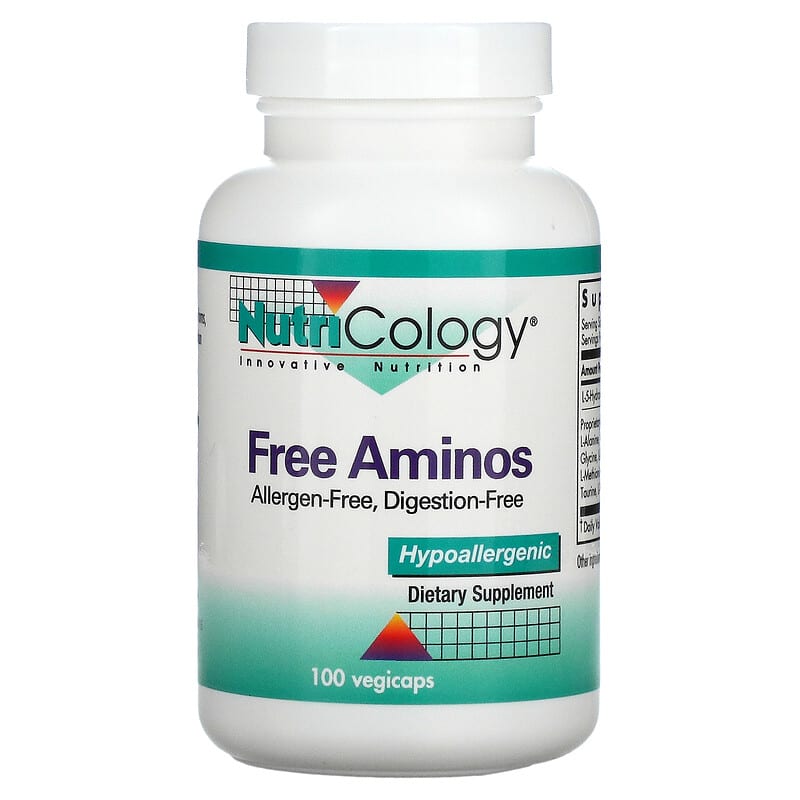 Nutricology Free Aminos 100 Vegicaps 8 Thực phẩm chức năng Nutricology Free Aminos 100 Vegicaps 713947505407
