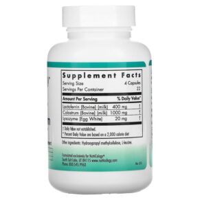 Thực phẩm bổ sung Nutricology Laktoferrin with Colostrum 90 Vegicaps 713947519503