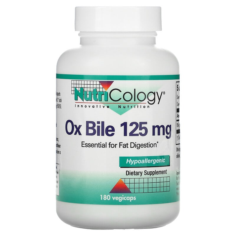 Nutricology Ox Bile 125 mg 180 Vegicaps 8 Thực phẩm chức năng Nutricology Ox Bile 125 mg 180 Vegicaps 713947563704