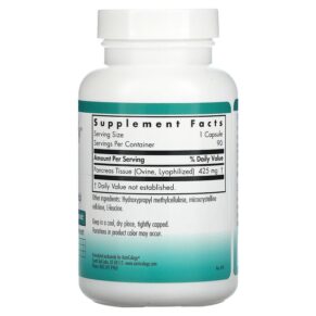 Thực phẩm bổ sung Nutricology Pancreas Natural Glandular (Lamb) 90 Vegicaps 713947516304