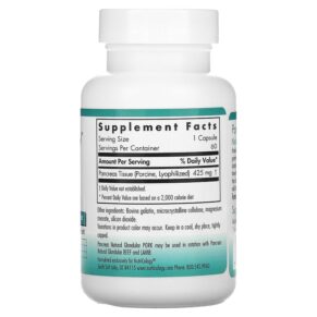 Thực phẩm bổ sung Nutricology Pancreas Natural Glandular (Pork) 60 Capsule 713947516403