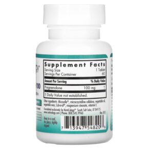 Nutricology Pregnenolone 100 60 Scored Tablets 3 Thực phẩm bổ sung Nutricology Pregnenolone 100 60 Scored Tablets 713947548206