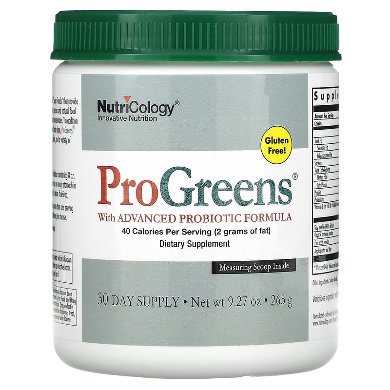 Nutricology ProGreens with Advanced Probiotic Formula 9.27 oz (265 g) 8 Thực phẩm chức năng Nutricology ProGreens with Advanced Probiotic Formula 9.27 oz (265 g) 713947515406