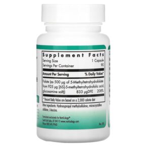Nutricology QuatreActiv Folate 90 Vegetarian Capsules 3 Thực phẩm bổ sung Nutricology QuatreActiv Folate 90 Vegetarian Capsules 713947565302