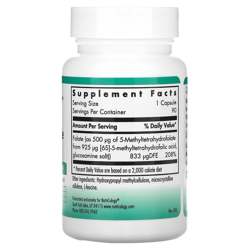 Nutricology QuatreActiv Folate 90 Vegetarian Capsules 2 Thực phẩm bổ sung Nutricology QuatreActiv Folate 90 Vegetarian Capsules 713947565302