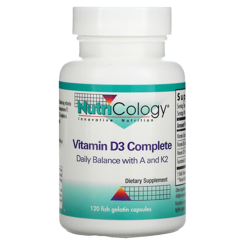 Nutricology Vitamin D3 Complete 120 Fish Gelatin Capsules 8 Thực phẩm chức năng Nutricology Vitamin D3 Complete 120 Fish Gelatin Capsules 713947572409
