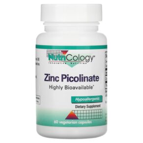 Thực phẩm chức năng Nutricology Zinc Picolinate 60 Vegetarian Capsules 713947503007