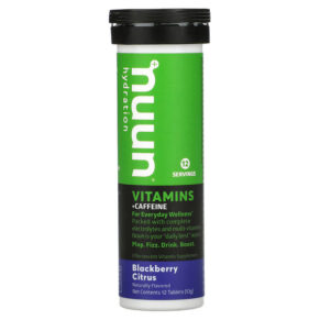 Thực phẩm chức năng Nuun Hydration Vitamins + Caffeine Effervescent Vitamin Supplement Blackberry Citrus 12 Tablets 811660021768