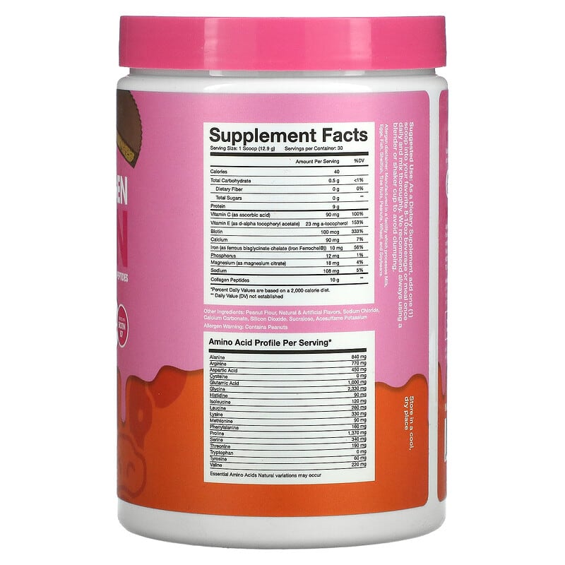 Obvi Super Collagen Protein Peanut Butter Cups 13.65 oz (387 g) 2 Thực phẩm bổ sung Obvi Super Collagen Protein Peanut Butter Cups 13.65 oz (387 g) 850026153255