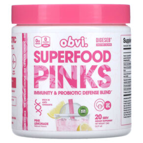 Thực phẩm chức năng Obvi Superfood Pinks Pink Lemonade 4.37 oz (124 g) 850026153088