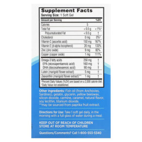 Thực phẩm bổ sung Ocuvite Adult 50+ Eye Vitamin & Mineral Supplement 90 Mini Soft Gels 324208465707