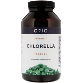 Thực phẩm chức năng Ojio Organic Chlorella Tablets 250 mg 1000 Tablets 845772050842