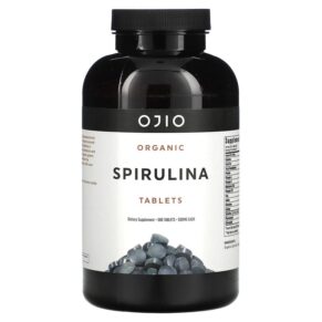 Thực phẩm chức năng Ojio Organic Spirulina 500 mg 500 Tablets 845772007044