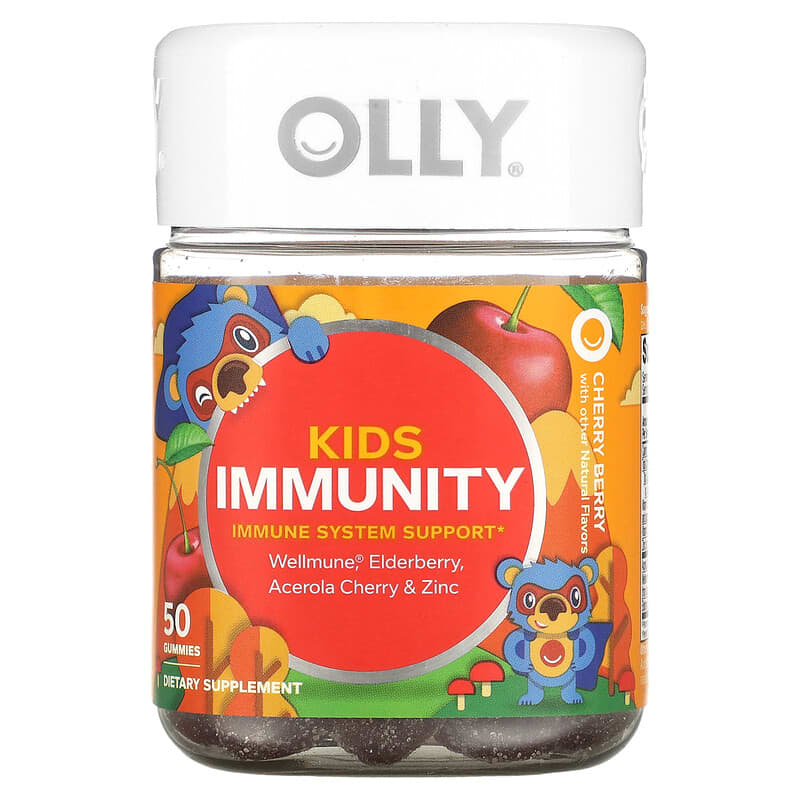 OLLY Kids Immunity Cherry Berry 50 Gummies 8 Thực phẩm chức năng OLLY Kids Immunity Cherry Berry 50 Gummies 858158005466
