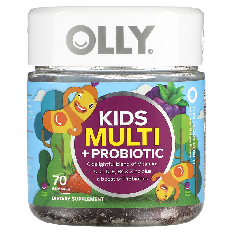 OLLY Kids Multi + Probiotic Yum Berry Punch 70 Gummies 8 Thực phẩm chức năng OLLY Kids Multi + Probiotic Yum Berry Punch 70 Gummies 858158005039