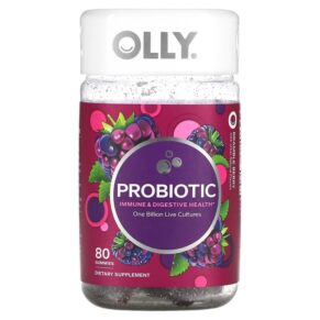 Thực phẩm chức năng OLLY Probiotic Bramble Berry 1 Billion Live Cultures 80 Gummies 858158015281