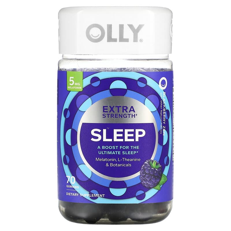 OLLY Sleep Blackberry Zen 70 Gummies 8 Thực phẩm chức năng OLLY Sleep Blackberry Zen 70 Gummies 840160200625